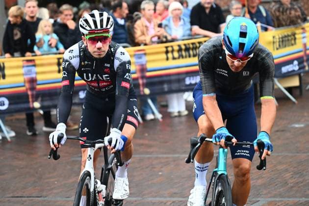 Super 8 Classic 2025 Cycling Race HAACHT, BELGIUM - SEPTEMBER 20 : rider of UAE during the 27th edition of Super 8 Classic an UCI ProSeries 1.Pro one day cycling road race for Men Elite of 198.9 km with start in Brakel and finish in Haacht on September 20, 2025 in Haacht, Belgium, 20 09 2025 ( Motordriver Rodrique Verfaillie - Haacht Belgium  Copyright: xGvgx