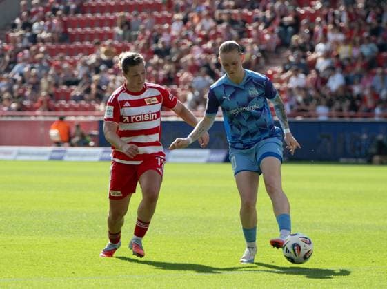 Soccer, Women, Season 2025 2026, Google Pixel Women Bundesliga 3 Matchday , 1 FC Union Berlin SGS Essen, v l Dina Orschmann 1 Women 1 FC Union , Natasha Kowalski, 20 09 2025, Copyright: xMatthiasxKochx