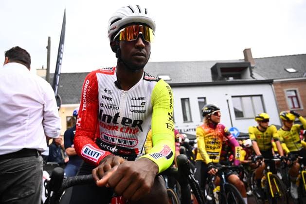 Super 8 Classic 2025 Cycling Race HAACHT, BELGIUM - SEPTEMBER 20 : Girmay Biniam (ERI) of Intermarche - Wanty during the 27th edition of Super 8 Classic an UCI ProSeries 1.Pro one day cycling road race for Men Elite of 198.9 km with start in Brakel and finish in Haacht on September 20, 2025 in Haacht, Belgium, 20 09 2025 ( Motordriver Rodrique Verfaillie - Haacht Belgium  Copyright: xGvgx