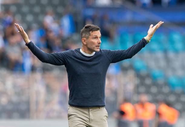 Soccer, Men, Season 2025 2026, 2 Bundesliga 6 Matchday , Hertha BSC SC Paderborn, Coach Stefan Leitl Hertha BSC , 20 09 2025, Copyright: xSebastianxRäppold MatthiasxKochx