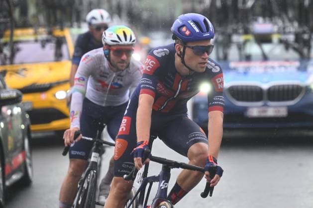 Super 8 Classic 2025 Cycling Race HAACHT, BELGIUM - SEPTEMBER 20 : Hvideberg Jonas Hem (NOR) of Uno-X Mobility during the 27th edition of Super 8 Classic an UCI ProSeries 1.Pro one day cycling road race for Men Elite of 198.9 km with start in Brakel and finish in Haacht on September 20, 2025 in Haacht, Belgium, 20 09 2025 ( Motordriver Rodrique Verfaillie - Haacht Belgium  Copyright: xGvgx