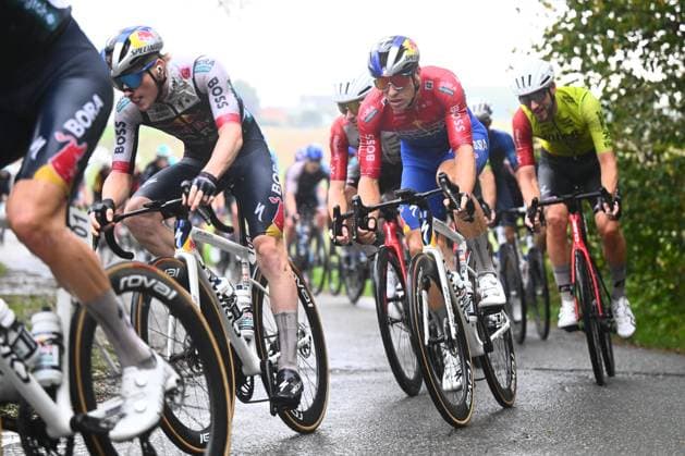 Super 8 Classic 2025 Cycling Race HAACHT, BELGIUM - SEPTEMBER 20 : Van Poppel Danny (NED) of Red Bull BORA - Hansgroheduring the 27th edition of Super 8 Classic an UCI ProSeries 1.Pro one day cycling road race for Men Elite of 198.9 km with start in Brakel and finish in Haacht on September 20, 2025 in Haacht, Belgium, 20 09 2025 ( Motordriver Rodrique Verfaillie - Haacht Belgium  Copyright: xGvgx
