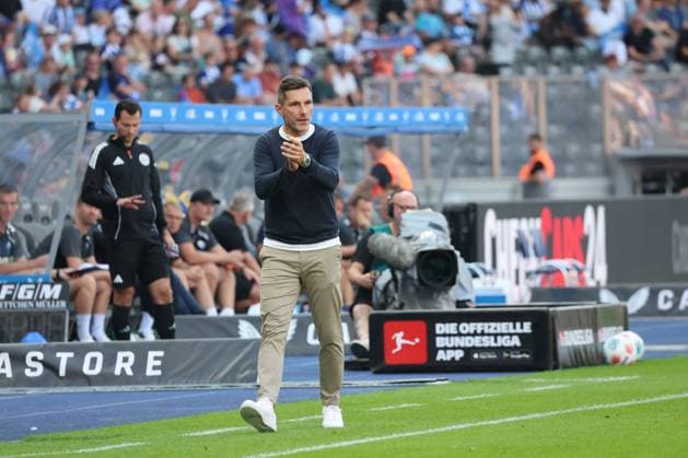 2 Soccer Bundesliga, Hertha BSC SC Paderborn during the match in the 2 Soccer Bundesliga, Hertha BSC SC Paderborn in Berlin, Olympiastadion, on 20 09 2025 DFB regulations prohibit any use of photographs as image sequences and or quasi video Copyright: xBEAUTIFULxSPORTS Frankex