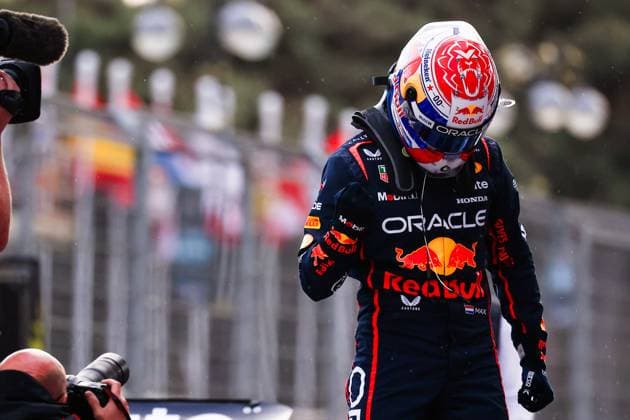 F1 - AZERBAIJAN GRAND PRIX 2025 Pole position VERSTAPPEN Max (ned), Red Bull Racing RB21, portrait during the 2025 Formula 1 Qatar Airways Azerbaijan Grand Prix, 17th round of the 2025 FIA Formula One World Championship, WM, Weltmeisterschaft from September 19 to 21, 2025 on the Baku City Circuit, in Baku, Azerbaijan -  Copyright: xFLORENTxGOODENx