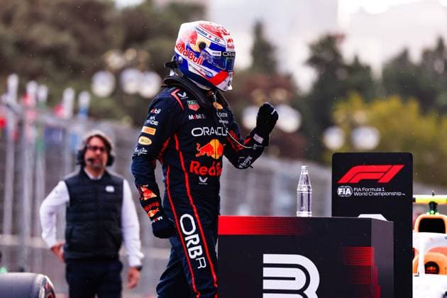 F1 - AZERBAIJAN GRAND PRIX 2025 VERSTAPPEN Max (ned), Red Bull Racing RB21, portrait during the 2025 Formula 1 Qatar Airways Azerbaijan Grand Prix, 17th round of the 2025 FIA Formula One World Championship, WM, Weltmeisterschaft from September 19 to 21, 2025 on the Baku City Circuit, in Baku, Azerbaijan -  Copyright: xEricxAlonsox