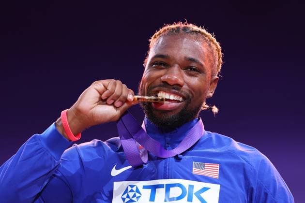 Noah LYLES (USA), SEPTEMBER 20, 2025 - Athletics : World Athletics Championships Tokyo 2025 Men s 200m Medal Ceremony at National Stadium in Tokyo, Japan.  aflo_304136986