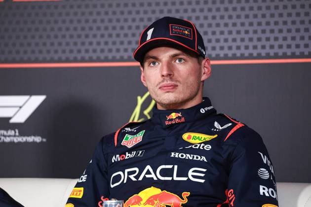 F1 - AZERBAIJAN GRAND PRIX 2025 VERSTAPPEN Max (ned), Red Bull Racing RB21, portrait press conference, PK, Pressekonferenz during the 2025 Formula 1 Qatar Airways Azerbaijan Grand Prix, 17th round of the 2025 FIA Formula One World Championship, WM, Weltmeisterschaft from September 19 to 21, 2025 on the Baku City Circuit, in Baku, Azerbaijan - BakuAzerbaijan Copyright: xEricxAlonsox
