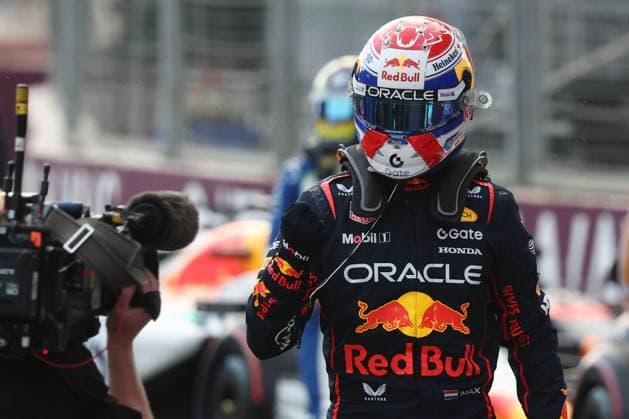 F1 Grand Prix Of Azerbaijan 2025 Qualifying Max Verstappen of Red Bull Racing after the qualifying ahead of the Formula 1 Grand Prix of Azerbaijan at Baku City Circuit in Baku, Azerbaijan on September 20, 2025. Baku Azerbaijan  Copyright: xJakubxPorzyckix originalFilename:porzycki-f1grandp250920_npeeY.jpg