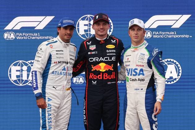 Formula 1, GP Azerbaijan in Baku, Max Verstappen on pole position