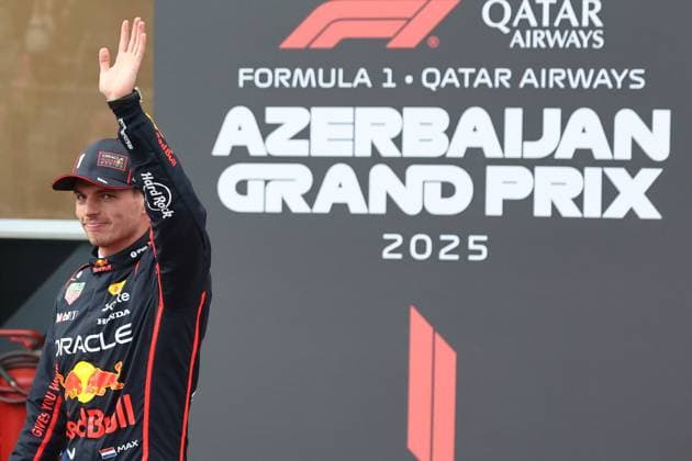 F1 Grand Prix Of Azerbaijan 2025 Qualifying Max Verstappen of Red Bull Racing after the qualifying ahead of the Formula 1 Grand Prix of Azerbaijan at Baku City Circuit in Baku, Azerbaijan on September 20, 2025. Baku Azerbaijan  Copyright: xJakubxPorzyckix originalFilename:porzycki-f1grandp250920_npthL.jpg