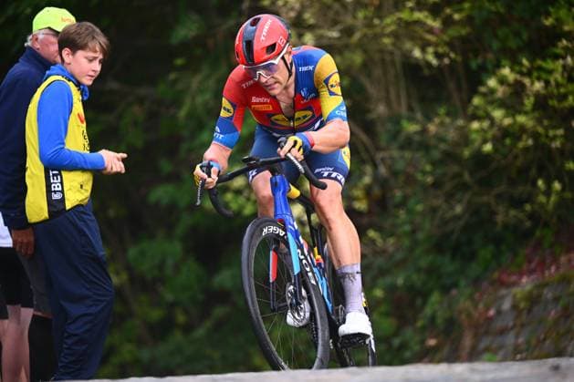 Super 8 Classic 2025 Cycling Race HAACHT, BELGIUM - SEPTEMBER 20 : Stuyven Jasper (BEL) of Lidl - Trek during the 27th edition of Super 8 Classic an UCI ProSeries 1.Pro one day cycling road race for Men Elite of 198.9 km with start in Brakel and finish in Haacht on September 20, 2025 in Haacht, Belgium, 20 09 2025 ( Motordriver Rodrique Verfaillie - Haacht Belgium  Copyright: xGvgx