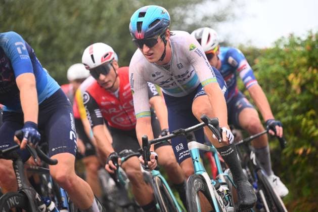 Super 8 Classic 2025 Cycling Race HAACHT, BELGIUM - SEPTEMBER 20 : rider of Astana Qazaqstan Team during the 27th edition of Super 8 Classic an UCI ProSeries 1.Pro one day cycling road race for Men Elite of 198.9 km with start in Brakel and finish in Haacht on September 20, 2025 in Haacht, Belgium, 20 09 2025 ( Motordriver Rodrique Verfaillie - Haacht Belgium  Copyright: xGvgx