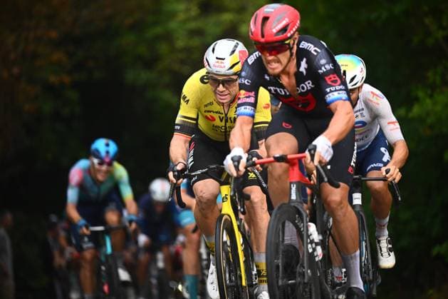 Super 8 Classic 2025 Cycling Race HAACHT, BELGIUM - SEPTEMBER 20 : Van Aert Wout (BEL) of Team Visma - Lease a Bike during the 27th edition of Super 8 Classic an UCI ProSeries 1.Pro one day cycling road race for Men Elite of 198.9 km with start in Brakel and finish in Haacht on September 20, 2025 in Haacht, Belgium, 20 09 2025 ( Motordriver Rodrique Verfaillie - Haacht Belgium  Copyright: xGvgx