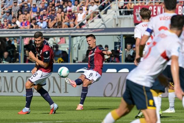 CALCIO - Serie A - Bologna FC vs Genoa CFC Shoot of Bologna s Nikola Moro during Bologna FC vs Genoa CFC, Italian soccer Serie A match in Bologna, Italy, September 20 2025 Bologna Italy  Copyright: xIPAxSport ABACAx