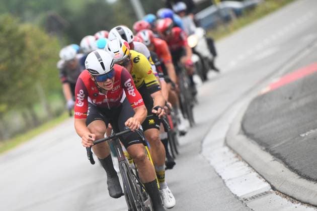 Super 8 Classic 2025 Cycling Race HAACHT, BELGIUM - SEPTEMBER 20 : De Lie Arnaud (BEL) of Lotto Cycling Team during the 27th edition of Super 8 Classic an UCI ProSeries 1.Pro one day cycling road race for Men Elite of 198.9 km with start in Brakel and finish in Haacht on September 20, 2025 in Haacht, Belgium, 20 09 2025 ( Motordriver Rodrique Verfaillie - Haacht Belgium  Copyright: xGvgx