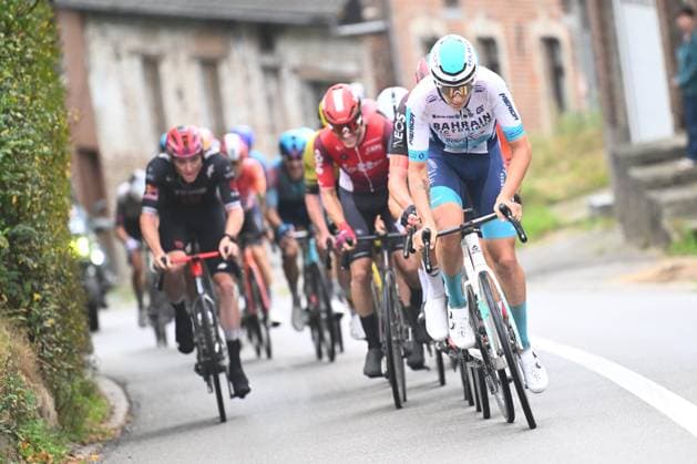 Super 8 Classic 2025 Cycling Race HAACHT, BELGIUM - SEPTEMBER 20 : rider of Bahrain - Victorius during the 27th edition of Super 8 Classic an UCI ProSeries 1.Pro one day cycling road race for Men Elite of 198.9 km with start in Brakel and finish in Haacht on September 20, 2025 in Haacht, Belgium, 20 09 2025 ( Motordriver Rodrique Verfaillie - Haacht Belgium  Copyright: xGvgx