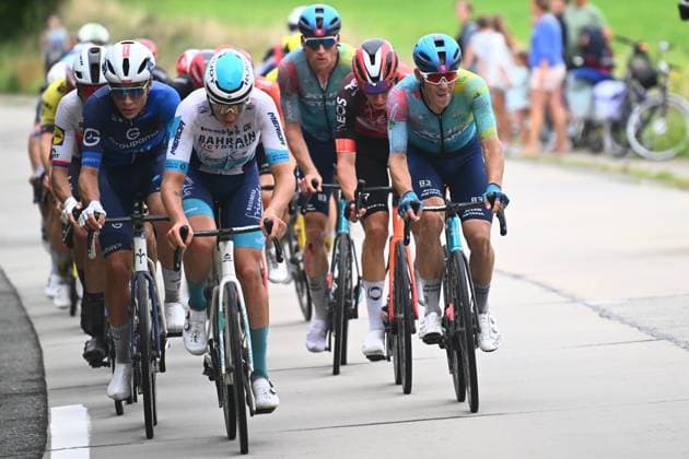 Super 8 Classic 2025 Cycling Race HAACHT, BELGIUM - SEPTEMBER 20 : rider of Bahrain - Victorius during the 27th edition of Super 8 Classic an UCI ProSeries 1.Pro one day cycling road race for Men Elite of 198.9 km with start in Brakel and finish in Haacht on September 20, 2025 in Haacht, Belgium, 20 09 2025 ( Motordriver Rodrique Verfaillie - Haacht Belgium  Copyright: xGvgx