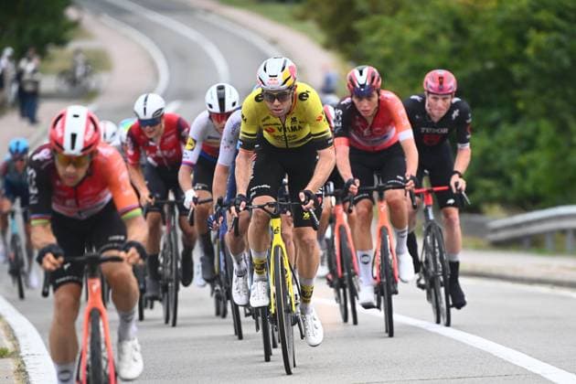 Super 8 Classic 2025 Cycling Race HAACHT, BELGIUM - SEPTEMBER 20 : Van Aert Wout (BEL) of Team Visma - Lease a Bike during the 27th edition of Super 8 Classic an UCI ProSeries 1.Pro one day cycling road race for Men Elite of 198.9 km with start in Brakel and finish in Haacht on September 20, 2025 in Haacht, Belgium, 20 09 2025 ( Motordriver Rodrique Verfaillie - Haacht Belgium  Copyright: xGvgx