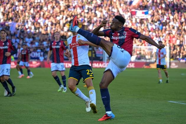Bologna s Nikola Moro portrait in action during Bologna FC vs Genoa CFC, Italian soccer Serie A match in Bologna, Italy, September 20 2025  Copyright: xAlessioxMarini IPAxSportx xipa-agency.netx xx IPA_65345186 IPA_Agency_IPA65345186