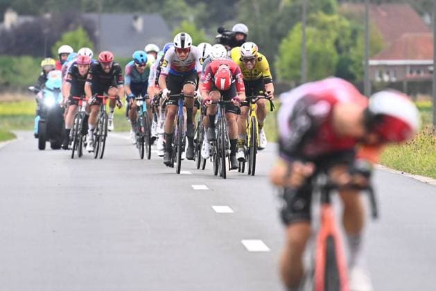 Super 8 Classic 2025 Cycling Race HAACHT, BELGIUM - SEPTEMBER 20 : head of the race during the 27th edition of Super 8 Classic an UCI ProSeries 1.Pro one day cycling road race for Men Elite of 198.9 km with start in Brakel and finish in Haacht on September 20, 2025 in Haacht, Belgium, 20 09 2025 ( Motordriver Rodrique Verfaillie - Haacht Belgium  Copyright: xGvgx