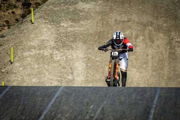 Whoop UCI Mountainbikeworldcup Downhill Lenzerheide KOLB Andreas YT MOBat Whoop UCI Mountainbikeworldcup Downhill Lenzerheide, 20 09 2025,in Lenzerheide,SUI Photo Sebastian Sternemann