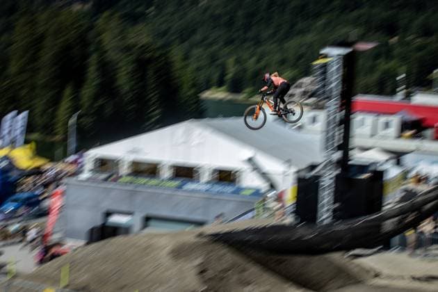 Whoop UCI Mountainbikeworldcup Downhill Lenzerheide FRENER Lina NORCO RACE DIVISIONat Whoop UCI Mountainbikeworldcup Downhill Lenzerheide, 20 09 2025,in Lenzerheide,SUI Photo Sebastian Sternemann