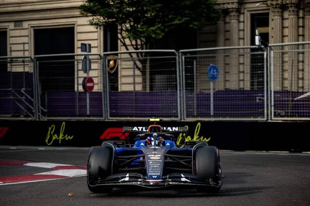 F1 - AZERBAIJAN GRAND PRIX 2025 55 SAINZ Carlos (spa), Williams Racing FW47, action during the 2025 Formula 1 Qatar Airways Azerbaijan Grand Prix, 17th round of the 2025 FIA Formula One World Championship, WM, Weltmeisterschaft from September 19 to 21, 2025 on the Baku City Circuit, in Baku, Azerbaijan - BakuAzerbaijan  Copyright: xALBERTOxVIMERCATIx