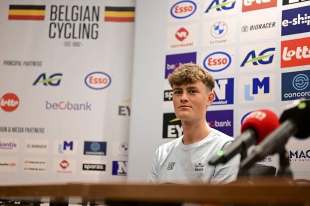 Belgian Mats Vanden Eynde pictured during a press conference, PK, Pressekonferenz before the cycling road World Championship, WM, Weltmeisterschaft in Kigali, Rwanda, Saturday 20 September 2025. The road world championships are taking place from 21 to 28 September. DIRKxWAEM  x134816928x
