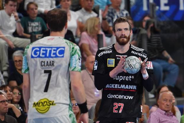 20 09 2025 Handball 1 Bundesliga DAIKIN HBL Season 2024 2025 5 Matchday HC Erlangen Metropolregion Nürnberg HCE SC Magdeburg OGo xogox Felix Claar 7, SC Magdeburg Antonio Metzner 27, HC Erlangen HCE