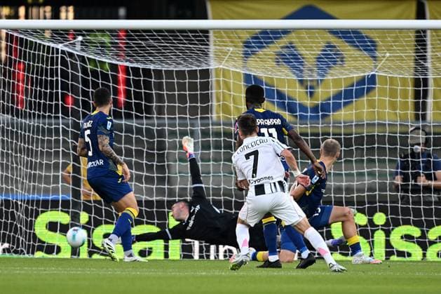 Mg Verona 20 09 2025 - campionato di calcio serie A Hellas Verona-Juventus foto Matteo Gribaudi Image nella foto: gol Francisco Conceicao 