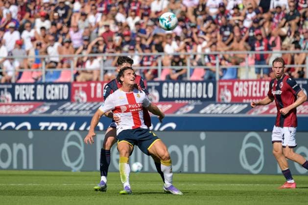 CALCIO - Serie A - Bologna FC vs Genoa CFC Genoa s Lorenzo Colombo portrait in action during Bologna FC vs Genoa CFC, Italian soccer Serie A match in Bologna, Italy, September 20 2025 Bologna Italy  Copyright: xIPAxSport ABACAx