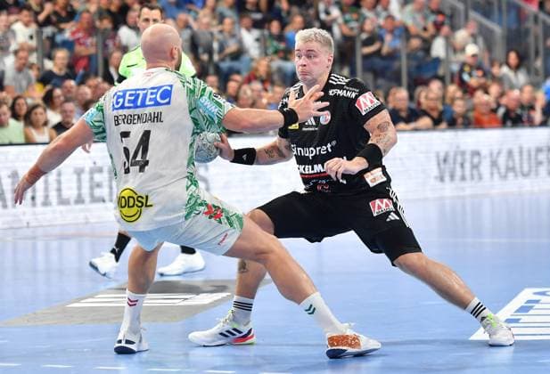 20 09 2025 Handball 1 Bundesliga DAIKIN HBL Season 2024 2025 5 Matchday HC Erlangen Metropolregion Nürnberg HCE SC Magdeburg OGo xogox Oscar Bergendahl 54, SC Magdeburg Marek Nissen 6, HC Erlangen HCE