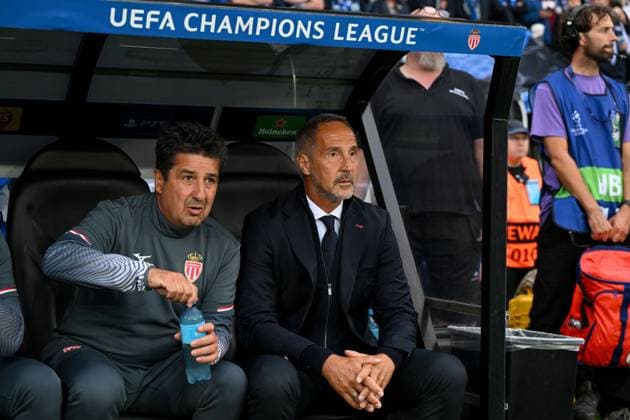 250918 Club Brugge vs AS Monaco Head Coach Adi Hutter of Monaco pictured during the Uefa Champions League first matchday in the League phase game in season 2025 - 2026 between Club Brugge KV and AS Monaco on September 18 , 2025 in Brugge, Belgium. (Photo by David Catry Isosport) Brugge Belgium  Copyright: xDavidxCatryx 20250918DSC_1935