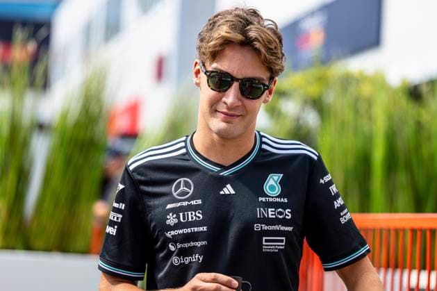 FORMULE 1 : Grand Prix Azerbaidjan - Bakou - 20 09 2025 63 George Russell (GBR) Mercedes AMG Petronas (DEU) Mercedes-AMG W16 E Mercedes, during the 2025 Formula 1 Azerbaijan Grand Prix, round 17 of the 2025 Formula 1 World Championship, WM, Weltmeisterschaft which takes place from September 19th to 21st 2025 at the Baku City Circuit, Azerbaijan (AZ)  Copyright: xIANxBUNDEYx xMPSxAGENCYx x