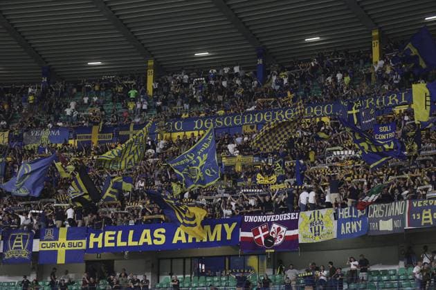 CALCIO - Serie A - Hellas Verona FC vs Juventus FC Hellas Veorna fans show their support during Hellas Verona FC vs Juventus FC, 4Â° Serie A Enilive 2025-26 game at Marcantonio Bentegodi stadium in Verona (VR), Italy, on September 20, 2025. Verona Italy  Copyright: xIPAxSport ABACAx