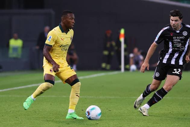 AC Milan s Pervis Estupinan during the Serie A soccer match between Udinese and Milan at the Bluenergy Stadium in Udine, north east Italy - Saturday, September 20,2026 - soccer  Copyright: xAndreaxBressanutti LaPressex