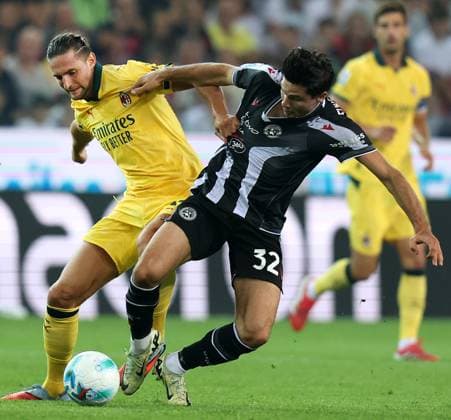 Ar Udine 20 09 2025 - campionato di calcio serie A Udinese-Milan foto Andrea RIgano Image nella foto: Adrien Rabiot-Jurgen Ekkelenkamp 
