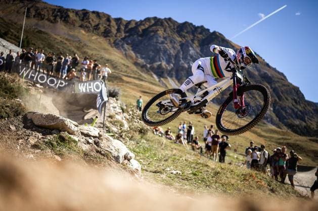 Valentina Holl of Austria competes during the downhill of UCI Mountain Bike World Cup in Lenzerheide, Switzerland, September 20, 2025. (CTKxPhoto MichalxCerveny) CTKPhotoF202509200349301  CTKPhotoF202509200349301