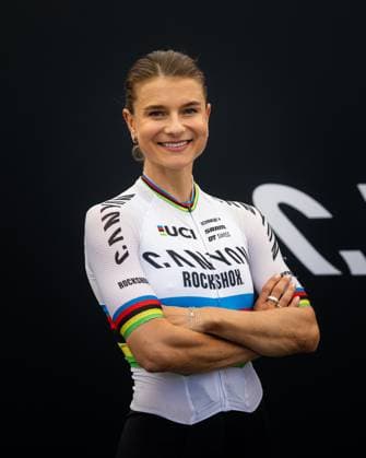 Jenny Rissveds of Sweden poses for photographer during the UCI Mountain Bike World Cup in Lenzerheide, Switzerland, September 20, 2025. (CTKxPhoto MichalxCerveny) CTKPhotoF202509200349601  CTKPhotoF202509200349601