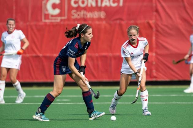 Field Hockey, Bremer HC vs Düsseldorfer HC 0 2, Women 1 Bundesliga, Season 2025 26 21 06 25 , Bremen, Germany, 1 Bundesliga Women Hockey Photo by Axel Kaste Manuela Ghigliotti, 12 Bremer HC, Midfield right Bremen Bremer Hockey Club e V Freie Hansestadt Bremen Germany BHC Damen - DHC 20.09.25 LR-0808