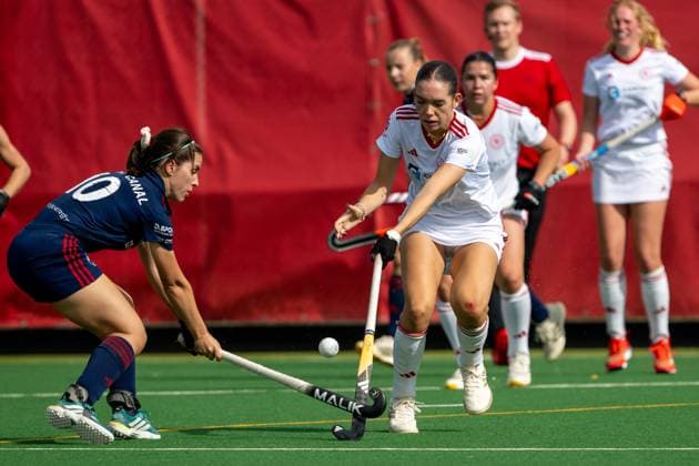 Field Hockey, Bremer HC vs Düsseldorfer HC 0 2, Women 1 Bundesliga, Season 2025 26 21 06 25 , Bremen, Germany, 1 Bundesliga Women Hockey Photo by Axel Kaste Re Nina Paetzold, 6 Bremer HC,Midfield Bremen Bremer Hockey Club e V Freie Hansestadt Bremen Germany BHC Damen - DHC 20.09.25 LR-0576