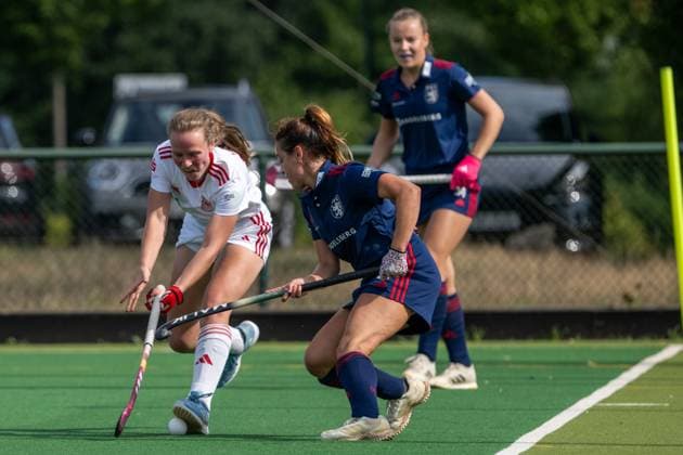 Field Hockey, Bremer HC vs Düsseldorfer HC 0 2, Women 1 Bundesliga, Season 2025 26 21 06 25 , Bremen, Germany, 1 Bundesliga Women Hockey Photo by Axel Kaste Li Marie Frerichs, BHC, white Bremen Bremer Hockey Club e V Freie Hansestadt Bremen Germany BHC Damen - DHC 20.09.25 LR-0591