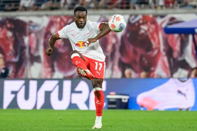 f l in picture Ridle Baku RBL, 17 , cropped image, GER, Saxony, RB Leipzig vs 1 FC Koeln, Football, DFB, Bundesliga, Season 2025 2026, RB Arena, DFB DFL REGULATIONS PROHIBIT ANY USE OF PHOTOGRAPHS AS IMAGE SEQUENCES AND OR QUASI VIDEO, 20 09 2025 Copyright: HMBxMedia UwexKoch
