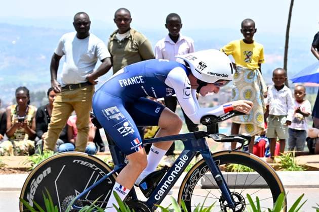 UCI 2025 Road World Championship, WM, Weltmeisterschaft Kigali 21 09 2025 KIGALI, RWANDA - SEPTEMBER 21 : Kerbaol Cedrine (FRA) during the Women Elite Individual Time Trial of the UCI Road World Championships 2025 92nd edition an UCI World Championships cycling race of 31.2 km with start in Kigali and finish in Kigali on September 21, 2025 in Kigali, Rwanda, 21 09 2025 Kigali Rwanda  Copyright: xJanxDexMeuleneirx