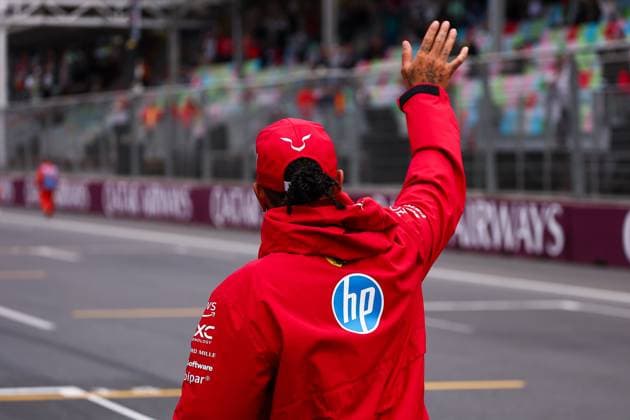 F1 - AZERBAIJAN GRAND PRIX 2025 HAMILTON Lewis (gbr), Scuderia Ferrari SF-25, portrait during the 2025 Formula 1 Qatar Airways Azerbaijan Grand Prix, 17th round of the 2025 FIA Formula One World Championship, WM, Weltmeisterschaft from September 19 to 21, 2025 on the Baku City Circuit, in Baku, Azerbaijan -  Copyright: xEricxAlonsox