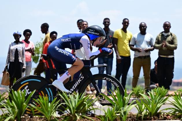 French Juliette Labous pictured in action during the Women Elite Individual Time Trial race (31,2km) at the road world championships, in Kigali, Rwanda, Sunday 21 September 2025. The 2025 UCI Road World Championships take place from 21 to 28 September in Kigali, Rwanda. DIRKxWAEM  x134887789x