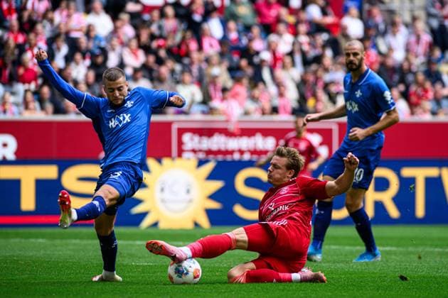 DUSSELDORF, GERMANY - 21 SEPTEMBER, 2025: Christian Rasmussen - Football match Bundesliga 2 Fortuna Düsseldorf - SV Darmstadt 98 at Merkur Spiel Arena.  Copyright: xVITALIIxKLIUIEVx
