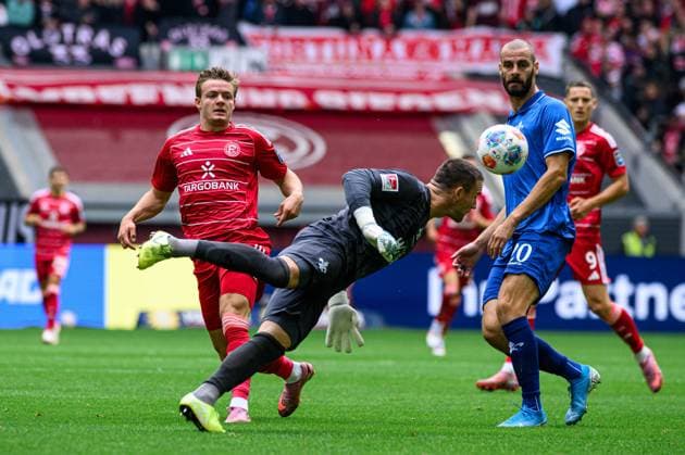 DUSSELDORF, GERMANY - 21 SEPTEMBER, 2025: Marcel Schuhen - Football match Bundesliga 2 Fortuna Düsseldorf - SV Darmstadt 98 at Merkur Spiel Arena.  Copyright: xVITALIIxKLIUIEVx