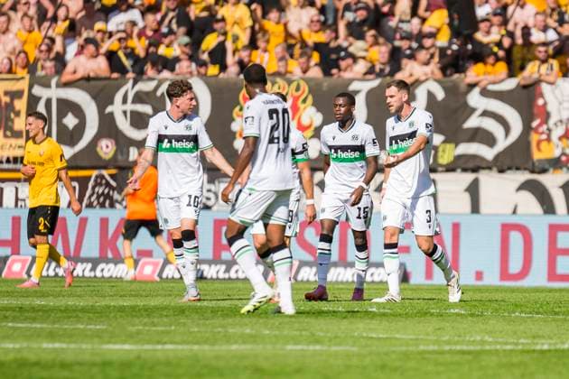 21 09 2025, xomx, Fußball 2 Bundesliga, Dynamo Dresden Hannover 96 v l jubelt, Torjubel, Tor, Goal, Jubel, Freude, freuen zum 2 2 durch Noel Aseko Hannover 96 DFL DFB REGULATIONS PROHIBIT ANY USE OF PHOTOGRAPHS as IMAGE SEQUENCES and or QUASI VIDEO Dresden