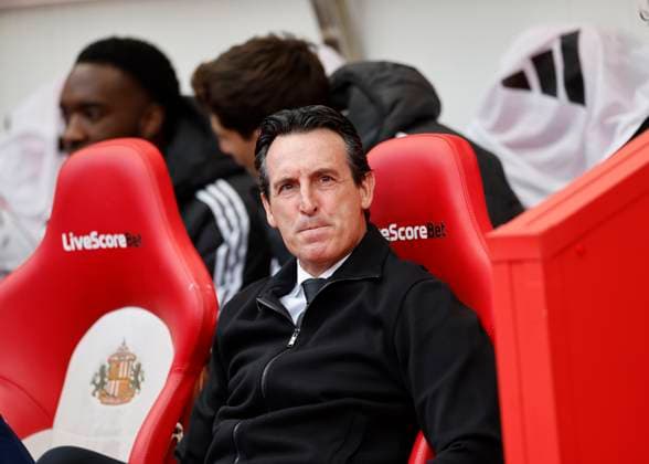 Sunderland v Aston Villa Premier League Unai Emery Aston Villa Manager during the Premier League match at the Stadium Of Light, Sunderland UK Newspapers OUT Copyright: xFredxPalmerx FIL-22264-0054